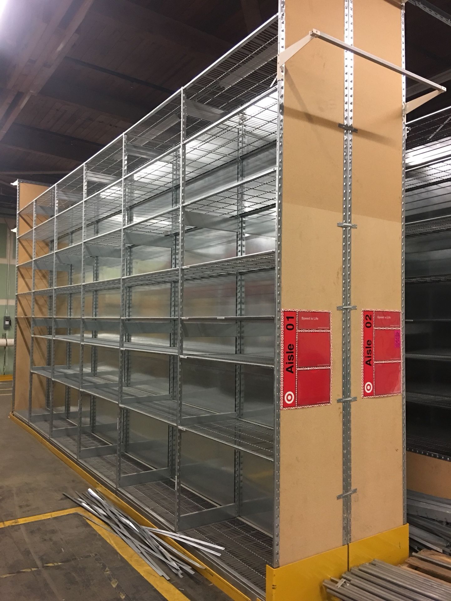 Warehouse back room garage shelves shelving Lozier sshelving for Sale