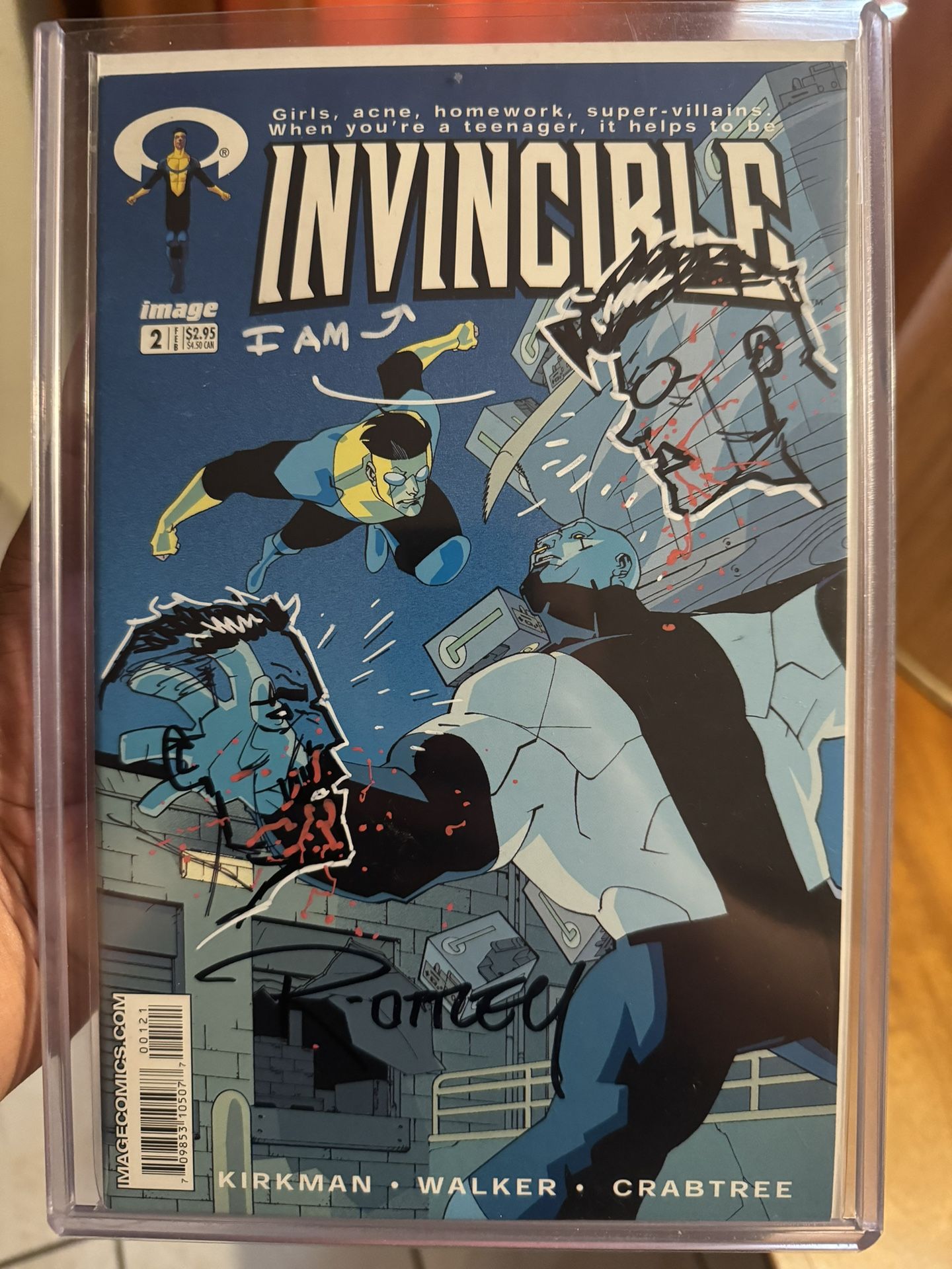 Invincible #2 Signed And Remarks By Ryan Ottley Image Marvel DC Comics Spider-Man Batman MCU DCU Spawn X-Men Superman CGC Joker