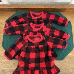 3 Doll Flannel Nightgowns By Carters 