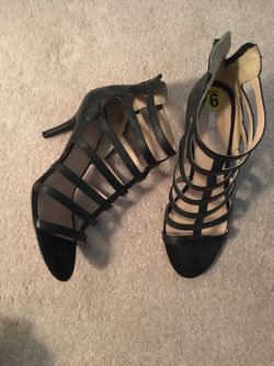 Nine West strappy black heels