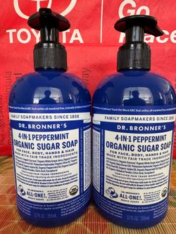 Dr. Bronner’s organic sugar soap - peppermint scent