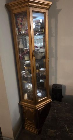 Mirrored Corner curio cabinet