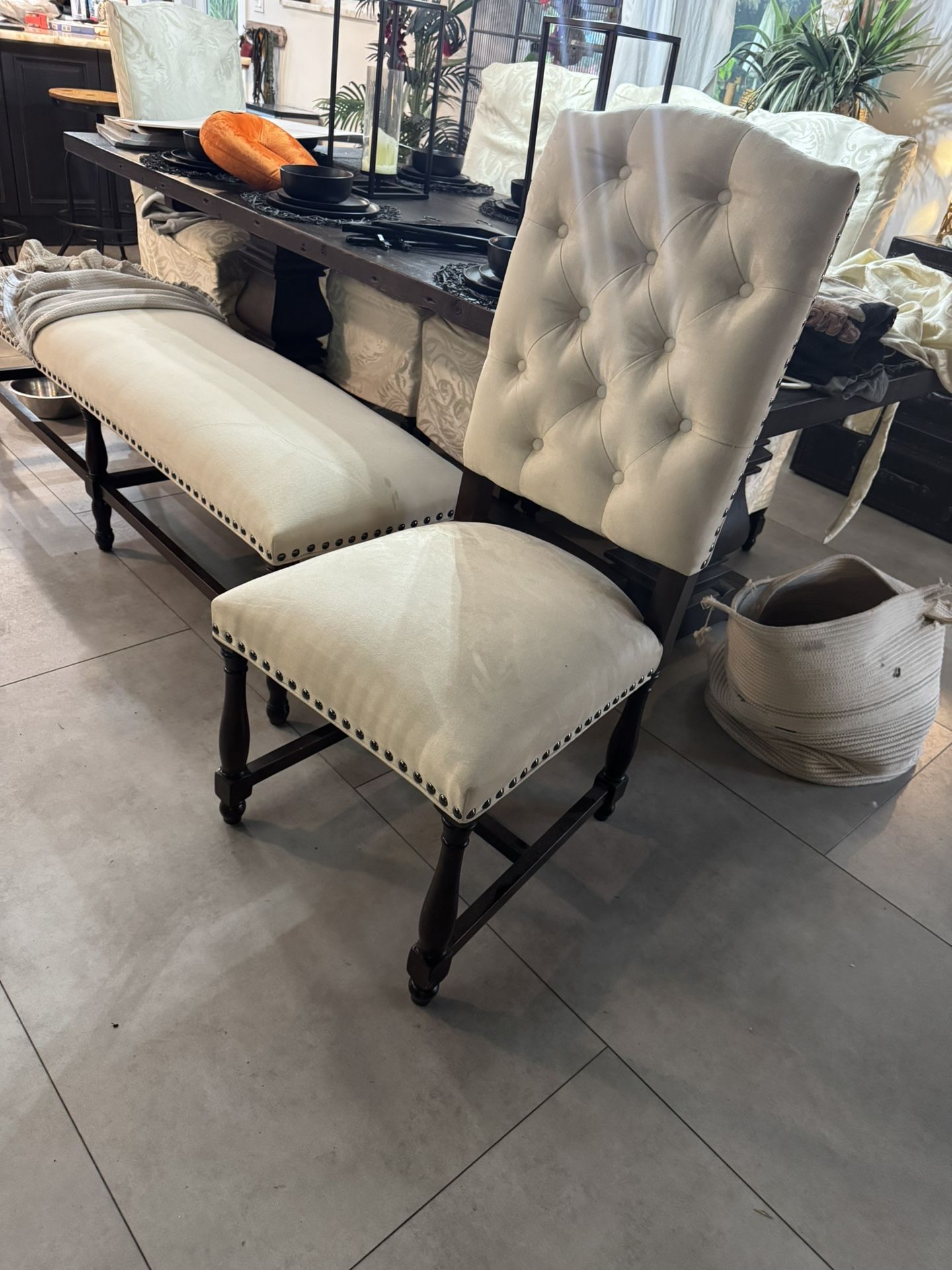 5 Chairs With Bench