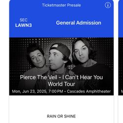 Pierce the Veil Ridgefield Lawn Tickets