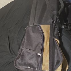 Golf pak gold and black bag