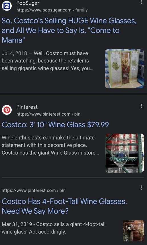 Giant 4ft Tall Real Wine Glass! This Is The One From Costco Not A Knockoff  Or Plastic for Sale in Gilbert, AZ - OfferUp