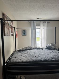 Metal Canopy Bed  Full Size