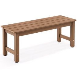 Outdoor Benches HDPS Patio Bench Garden Bench for Garden, Porch, Backyard and Park