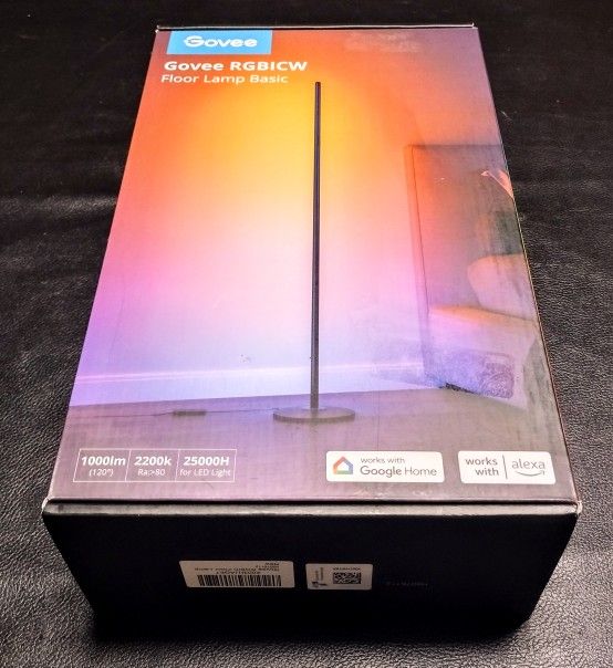 Brand New Sealed Govee RGBICW LED Corner Smart Floor Lamp Basic Wifi H6076