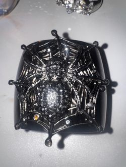 Black Spider Web Statement bracelet cuff