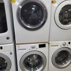 Kenmore Front Loading Washer And Stackable Gas Dryer Set 