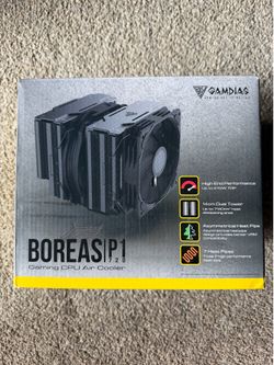 GAMDIAS BOREAS P1-720 Dual Tower Computer CPU Air Cooler, 2x High-Airflow PWM Fans