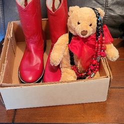 BEAUTIFUL LEATHER RED BOOTS  SIZE 10 WOMEN