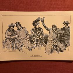 Vintage Print Of Drunk Man 