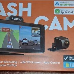 Rexing CPDUO-686 4K Dash and reverse Camera & 6.86" display monitor