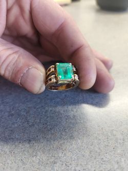 Emerald And Diamond Ring