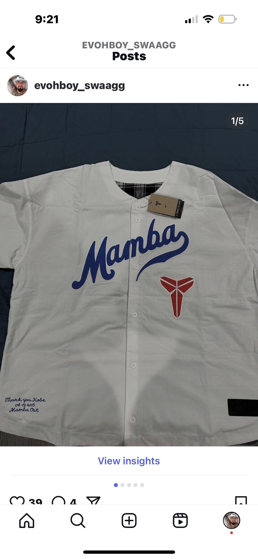 Nike Kobe Undefeated Mamba Jersey