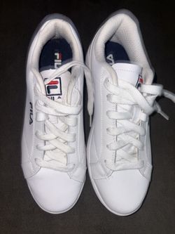 FILA white low-top sneakers