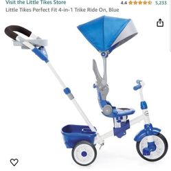 Little Tikes Perfect Fit 4-in-1 Trike Ride On, Blue