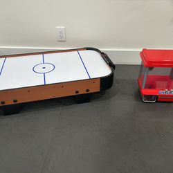 Mini Air Hockey And Arcade Claw Machine