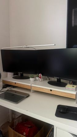 2 IKEA monitor stands