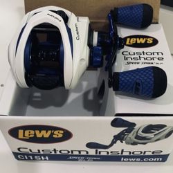 LEW’S CUSTOM INSHORE RH BAITCAST REEL NEW