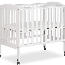 Dream On Me 3 In 1 Portable Folding Stationary Side Crib In White