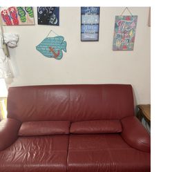 Red Leather Couch
