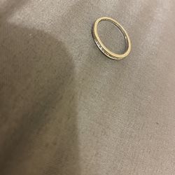 14k White Gold Wedding Band 