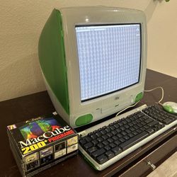 Apple iMac G3 333 MHz 80GB HD 512MB RAM Vintage 1998 Lime Green w/ Games