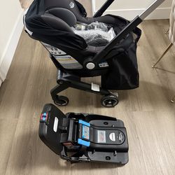 Evenflo Gold Shyft DualRide Infant Car Seat and Stroller with Storage Bag & Canopy - Black