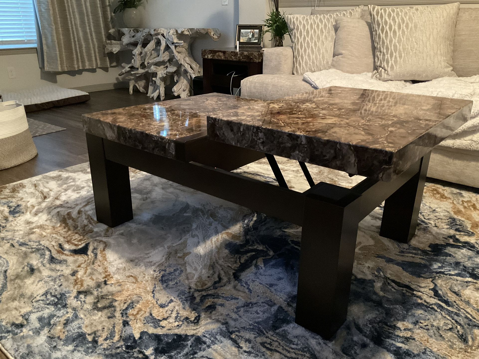 End and Cocktail Living Room Table Set