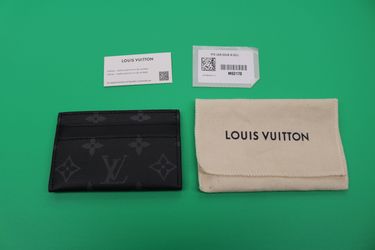 Auth LOUIS VUITTON Porte Carte Double Card Holder M62170 Eclipse (contact info removed)1