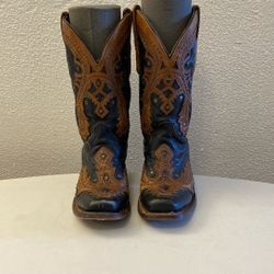 Corral Boots Brown Black Leather 6.5 