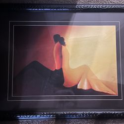 Large Wall Picture- Orange, Yellow And Chocolate Brown