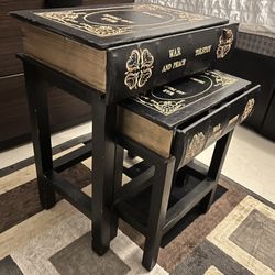 Novelty Tolstoy Book Spine End Table