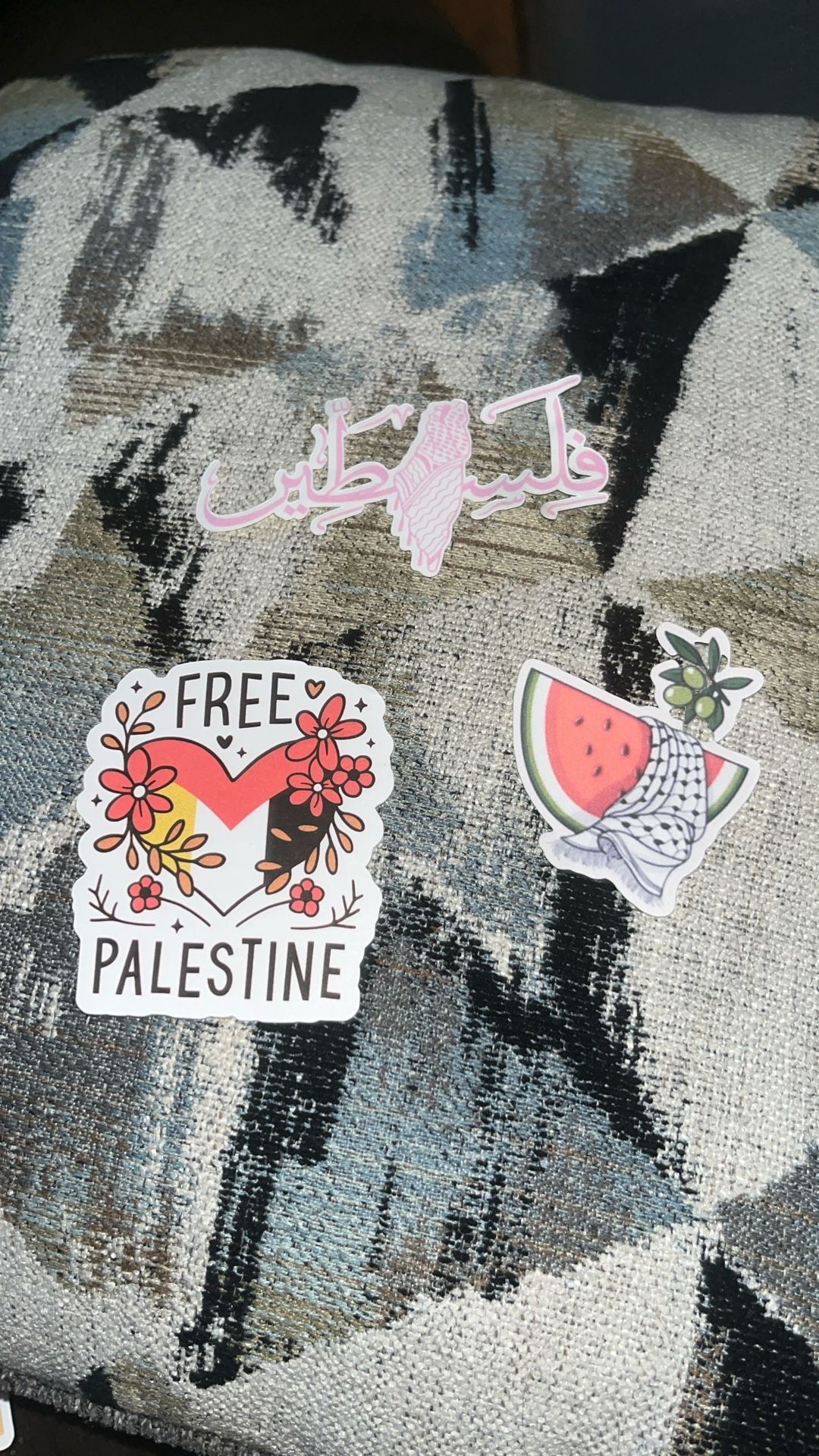 3 Pcs Handmade Sticker Palestine Stickers