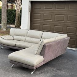 🛋️ Couch/Sofa Sectional - Gray - Leather - Delivery Available 🚛