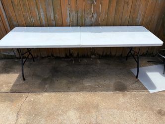 Foldable Cosco  white table 8 foot  long