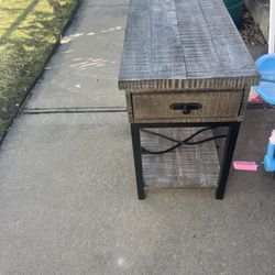 Small Side Table With Outlets In Back