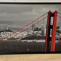 Golden Gate Bridge Framed Wall Art – 48.5” x 30.5”