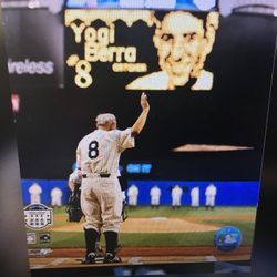An Official MLB Photo Of Yogi Berra Waving His Hand Without An Autograph