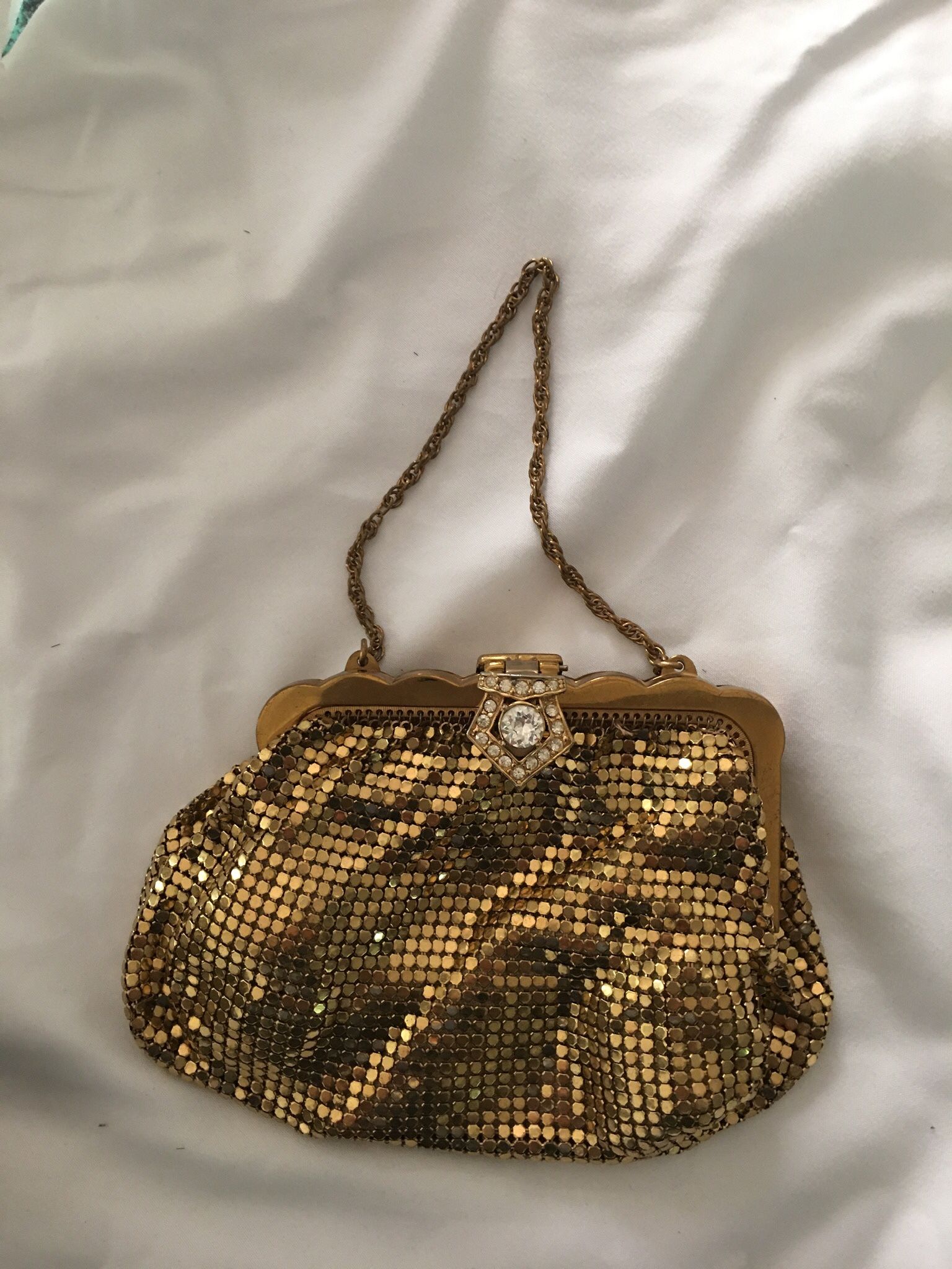 Vintage Gold Mesh Bag
