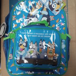 Bluey Backpack with detachable Lunchbag 