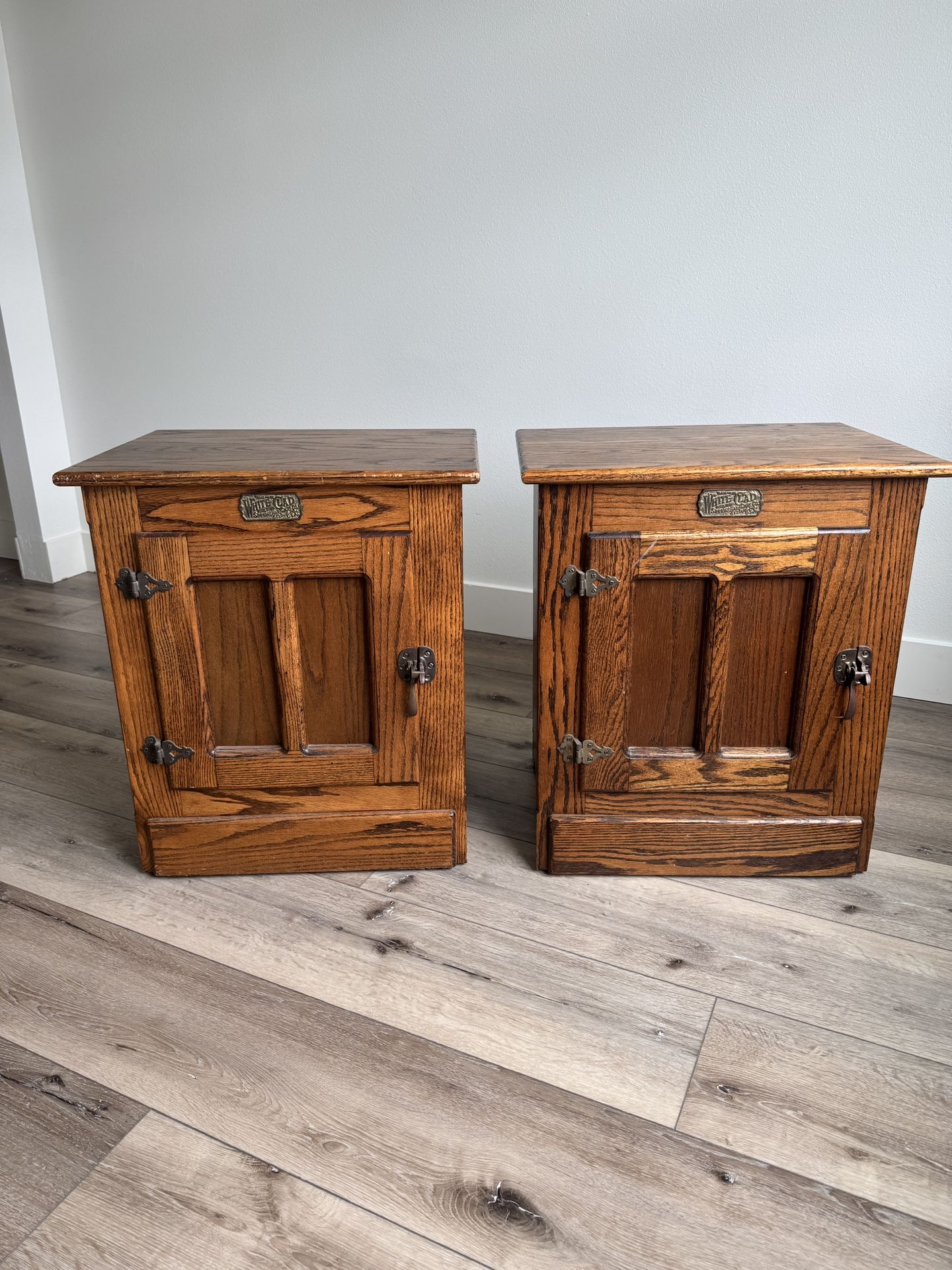 White clad End Tables