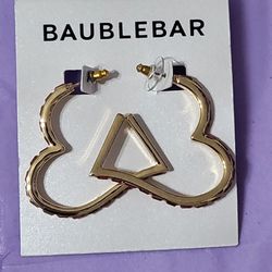 Gold plated big heart earrings