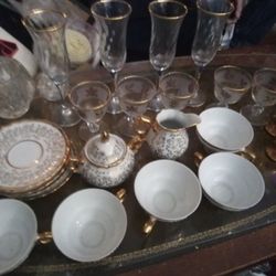 Beautiful Antique German China Set