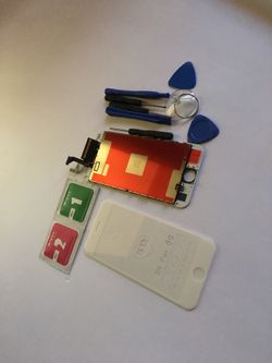 IPHONE 6S WHITE LCD/DIGITIZER W/TOOLS/TEMPER GLASS