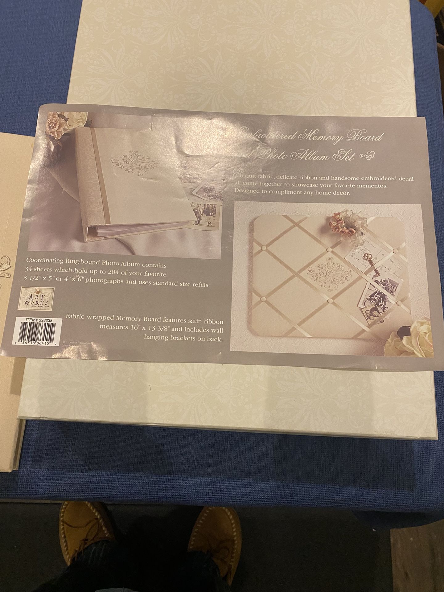 Art Works, International Embroidered Memory Board And Photo Album Album Set Open Box