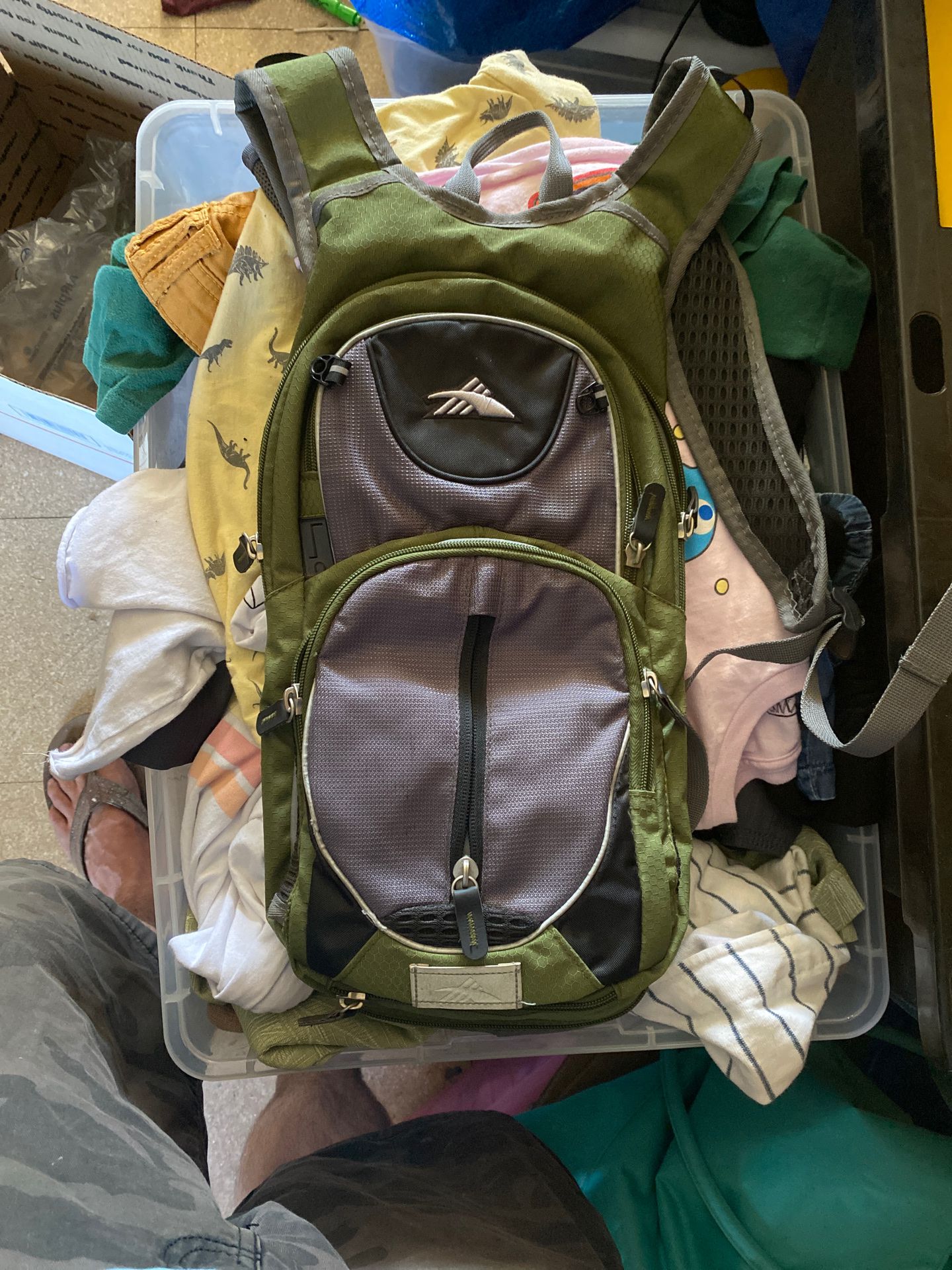 High Sierra hiking backpack- no water bag.